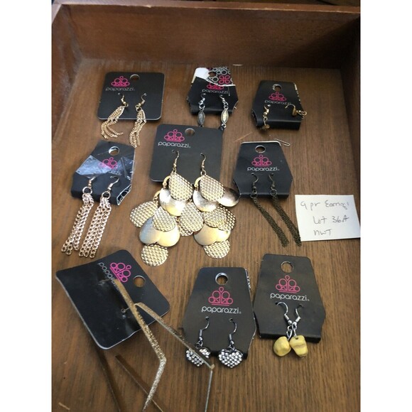 Paparazzi Earrings. 9 pair earrings. All NWT Dangle Style - Picture 7 of 7